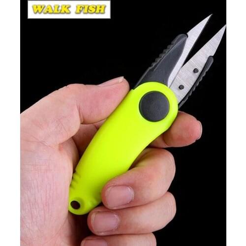 WALK FISH Stainless Steel Fish Use Scissors Carp Accessories Folding Fishing Line Cut Clipper Fishing cutting Scissor Tackle