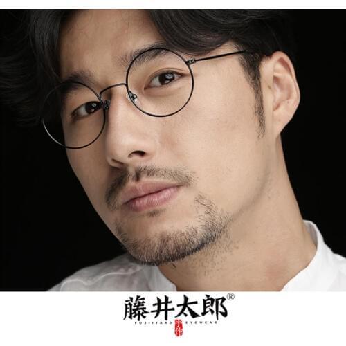 TARO FUJII Spectacle Frame Eyeglasses Men Women Vintage Round Computer Optical Clear Lens Retro Glasses Frame Female FT22228