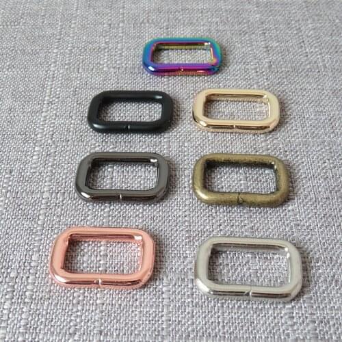 1pcs 20mm Webbing Martingale Collar Metal Hardware Rectangular Belt Buckle For Bag Handbag Straps Clasp Dog Leash Rope Accessory