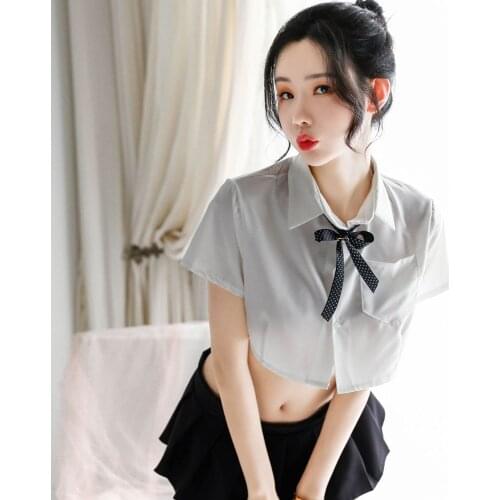 Sexy student uniform sexy lingerie erotic cosplay sex play shirt skirt suit Schoolgirl college girl student sexy skirt set