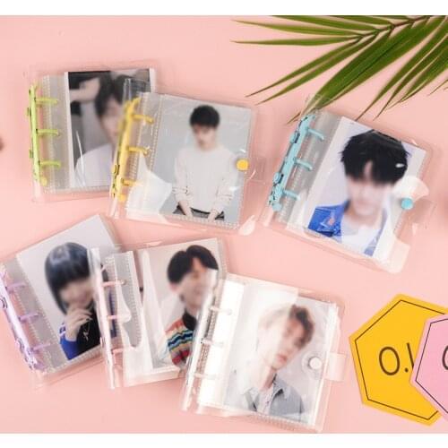 Cute Mini Holds 20 Pockets Instax Album Jelly Color Photo Album for Stickers Photocard Name Card 4 Inch Photos Mini Photo Album