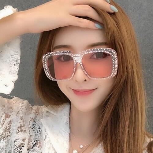 Fashion Sexy Square Sunglasses Women Black White Diamond Frame Shades 2021 New Vintage Colorful Sun Glasses for Women UV400
