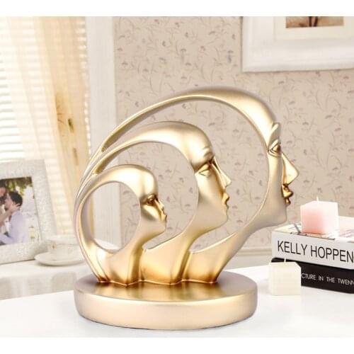European-style half-face art statues resin modern art sculptures Personalized home decoration accessories gift figurines