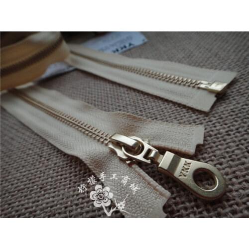 YKK5 # metal gold copper single open zipper 50-100cm yellow - down garment cardigan