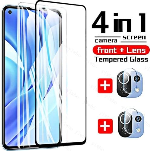 4 In 1 Tempered Glass for Xiaomi Mi 11 Lite 5G 4G Screen Protector Glass for Xiaomi Mi 11I 11lite light Camera Protective Glass