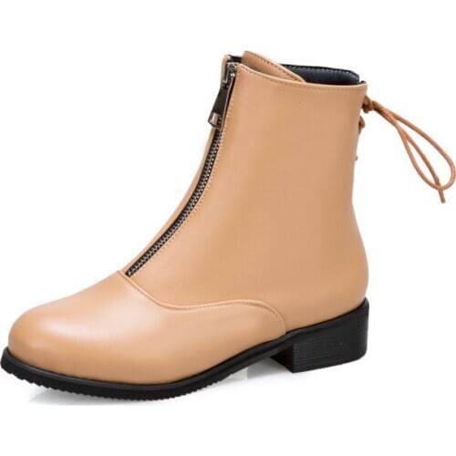 Big SizeLace up boots boots women shoes ankle boots for women ladies boots shoes woman winter