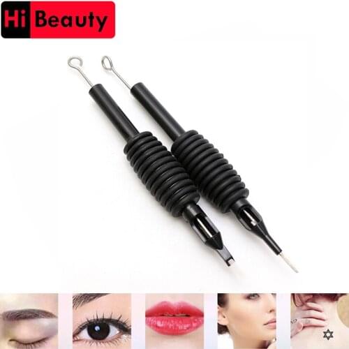 10PCS/Lot Disposable 19mm Handle With 5M1 7M1 9M1 11M1 13M1 15M1 Sterilized Tattoo Grip Tattoo Needle Tool Tip Machine