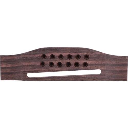 12-String Guitar Bridge Rosewood Acoustic Guitar Bridge Saddle Wood Guitar Bridge String Spacing 52mm