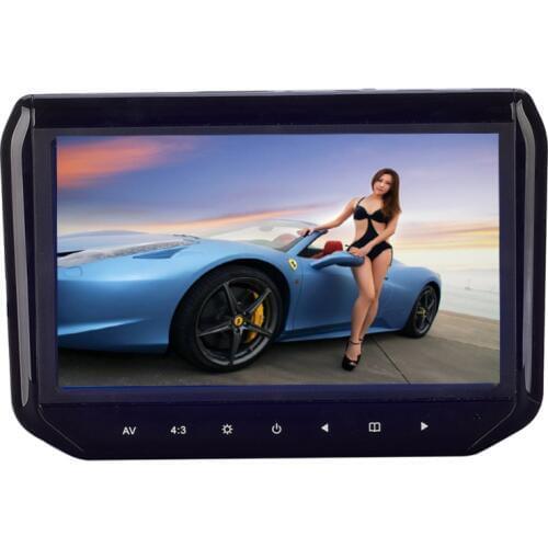 HD 8 Inch Screen Headrest Monitor Car Pillow LCD Screen Car Rearview Monitor Support 2 Video Input Widescreen Monitors