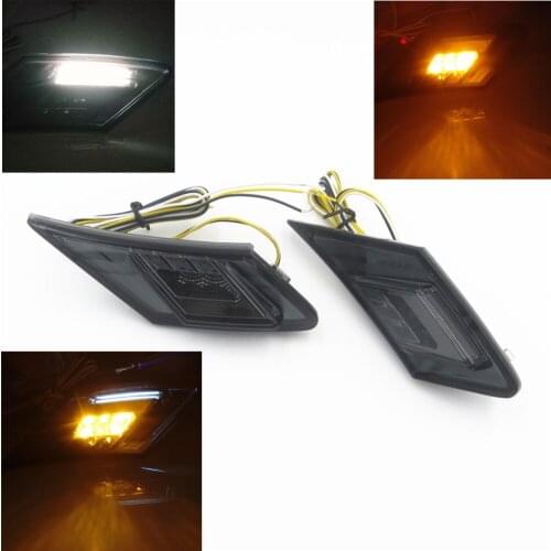 White Amber LED Smoked Lens Side Marker Blinker Lights Lamps Fit for Scion FR-S Subaru BRZ 2013-2017 2014 2015 2016 GT86 FT86