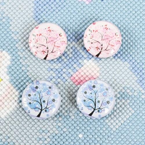 Tree Design Diamond Painting Magnet Cover Holder Minder for DIY Cross Stitch Colored Art Craft Accessories