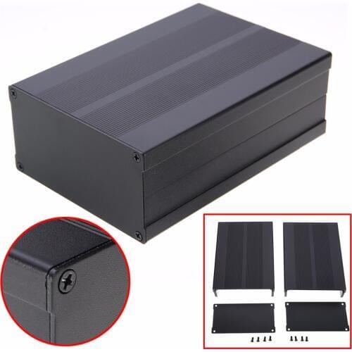 Black Aluminum Enclosure Case Electronic Project Circuit Board PCB Instrument Box 150x105x55mm