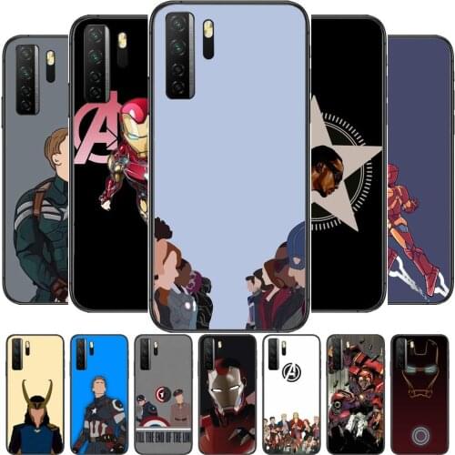 Marvel Black Soft Cover The Pooh For Huawei Nova 8 7 6 SE 5T 7i 5i 5Z 5 4 4E 3 3i 3E 2i Pro Phone Case cases