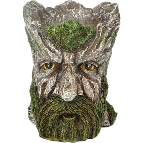 Resin Flowerpot Imitation Tree Head Old Man Flowerpot Container Home Gardening Decoration Ornaments Does Not Contain Plants
