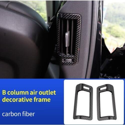 For VOLVO XC90 2016-2019 carbon fiber B column air outlet decorative frame Automotive interior accessories 2pcs