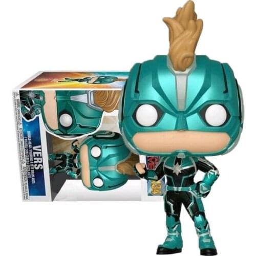 FUNKO POP CAPTAIN MARVEL VERS #434 Action Figure Collection Model Toys for Children Birthday Gifts