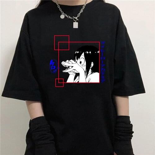 Boku No Hero Academia Tsuyu Asui Froppy Print O-Neck Top Clothes Unisex Tshirt Men Women Tshirt Japanese Anime T-Shirts Men