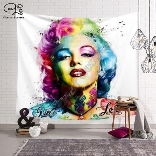 PLstar Cosmos Tapestry Sexy Marilyn Monroe 3D Printing Tapestrying Rectangular Home Decor Wall Hanging style-5