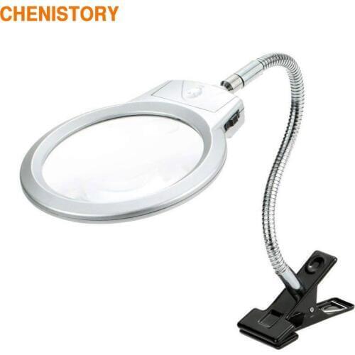 Diamond Painting Tool Magnifier LED Light Paint By Numbers Tools Led Magnify Glass Illuminated Magnifier Microscope Magnifying