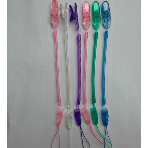 Korah Length Spring Pacifier Anti-off Chain Fork Teether Pendant Pacifier Clip Pacifiers Accessories Retractable