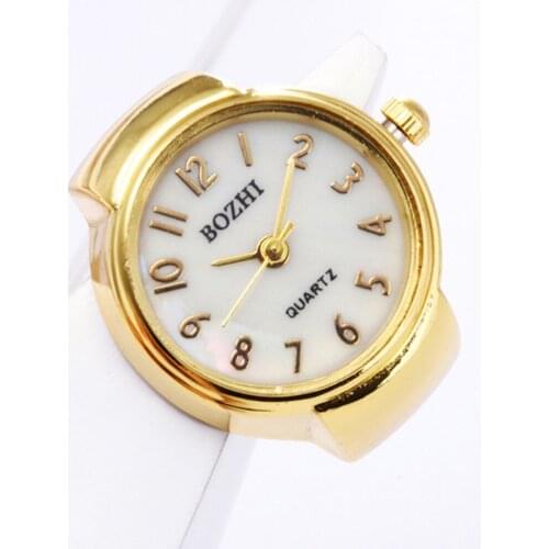 Quartz Finger Ring Watch Dial Quartz Analog Watch Creative Steel Cool Elastic Personalized watch Gold ring watch часы женские