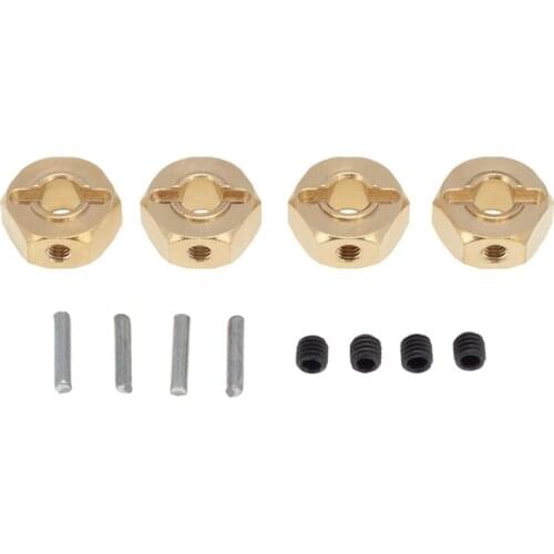 Brass 12Mm Hex Wheel Hub Extended Adapter for Axial SCX10 III CC01 WRAITH RR10 Redcat GEN8 1/10 RC Crawler Car