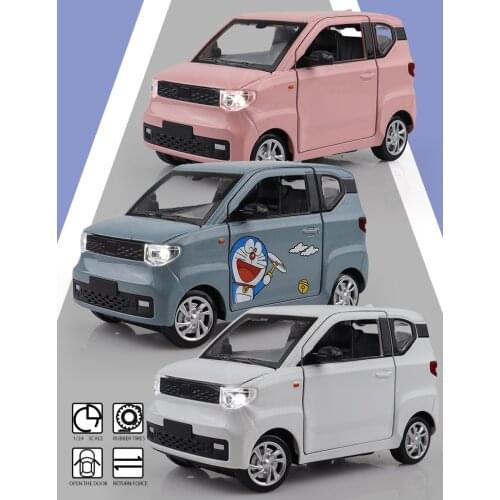 Chinese Car WuLing MINI Car Gifts For Children Kids Toys MINIEV Simulation Exquisite Diecasts Toy Vehicles 1:28 Alloy Model