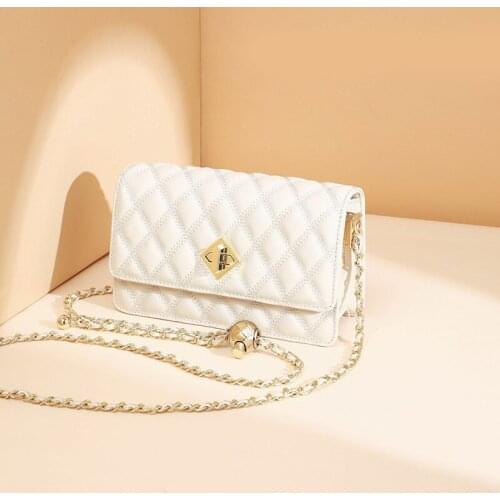 Niche Bag Womens Summer 2021 New Cross-body Bag Leather 2020 Fashion Versatile Chain Tide Small Golden Ball Womens Bag