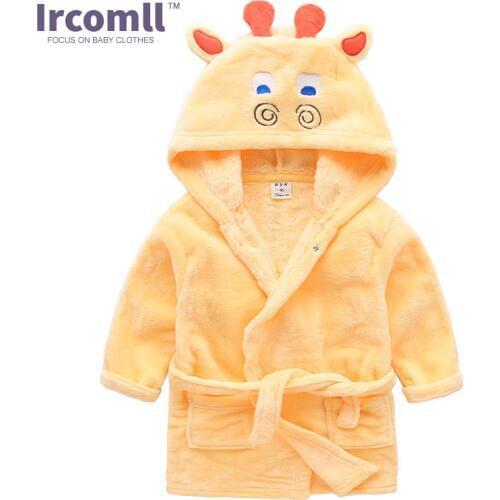 2017 New Winter Boy Girl Animal Baby Robes Kids Sleepwear Bath Pajamas Children clothing Toddler Robe Romber