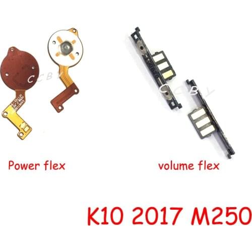 Original For LG K10 2017 M250 Power On Off Volume Switch Side Button Key Flex Cable Replacement Parts