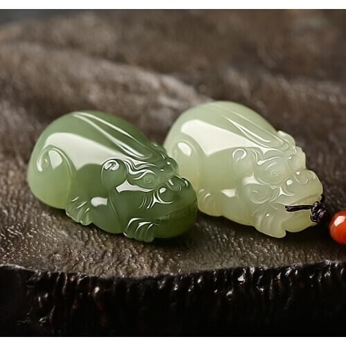 Natural A hetian jade carving jade Buddha green jade pendant unique design jadeite jade necklace men jewelry women pendants
