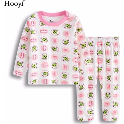 Pink Worm Baby Sleepwear Suits Girls Pajamas T-Shirt Pant Cotton Newborn Sleep Sets Children Long Sleeve Clothes At Home Robes