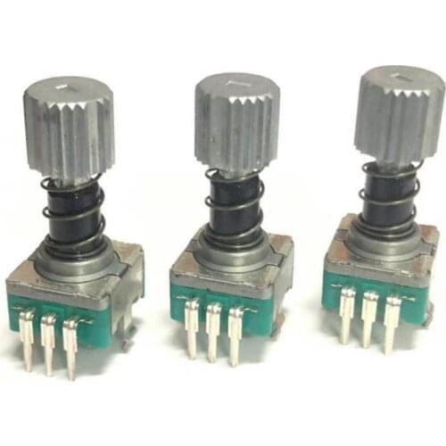 1 Piece EC11 EC11E152U402 Spring Encoder 360 Degree Rotation With Push Switch Shaft Length 20MM 30 Positioning 15 Pulses