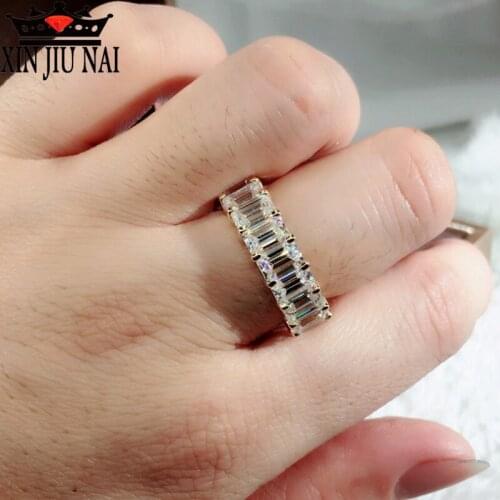 European and American exaggerated style with diamond personality rectangular zircon luxury ring sexy female model jewelry gifts