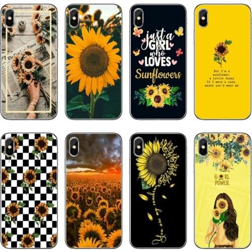 Sunflower Luxury Transparent Phone Case For iPhone 12 11 Pro Max Mini XS Max XR X 8 7 Plus 6 6S Plus 5 5S SE 2020