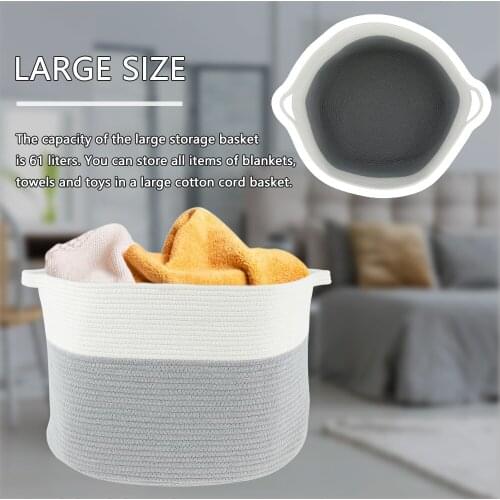 Foldable Laundry Basket Cotton Household Dirty Laundry Basket Large Storage Hanging Box With Handle Clothes Toys Organizer
