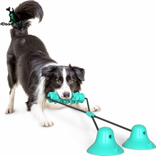 Pet Supplies Double Suction Cup Drawstring Dog Clear Teeth Toy Grinding Rod Fixed Tension Rope Training Toys Bite Toys DT-005