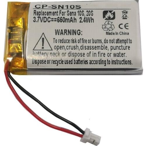 TTVXO 650mAh Battery for Sena 10S Sena 20S Headset