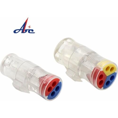 Universal Butt Type Wire Cable Connector Detachable Quick Connector 1 into 2 out compact Conductor Terminal block 0.08-2.5mm2