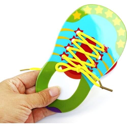 1PC Brain Developmental Threading Toy Basic Life Skill Training Toy for Baby Acrylic Shoelace Tying Toy Education Toys 69HE