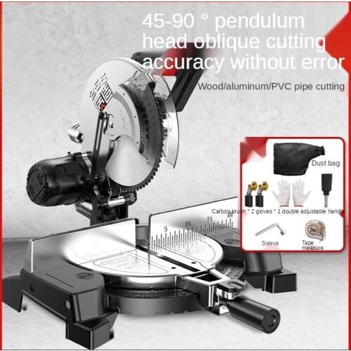 10 Inch Multifunctional Aluminum Alloy Cutting Machine Sawing Machine45 Degree Bevel Cutting Aluminum Woodworking Sawing Machine