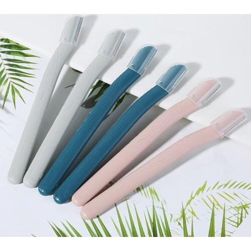 2 pcs Portable Eyebrow Trimmer Facial Razor Blades Sharp Makeup Knife Blade Eye Brow Shaping Hair Remover Tool Makeup Tool Kit