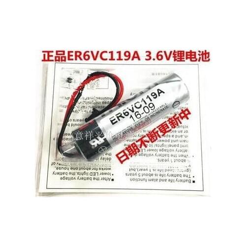 20Pcs/Lot ER6V ER6VC119B 3.6V 2000mAh PLC Battery With Black Plug Free Shipping