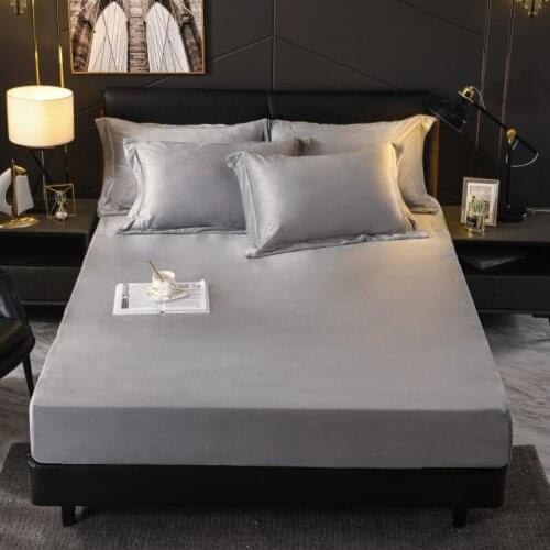 2021 Warm and Thick Elastic Fitted Sheets Adjustable smooth Flannel Winter Mattress Cover Velvet Bed Linens Multi Sizes