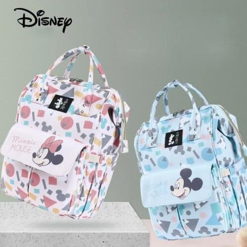 2021 Disney Mickey Mouse Women Bebes Diaper Bag Minnie Mouse Baby Backpack Waterproof Baby Organizer Mummy Bag Stroller Bag