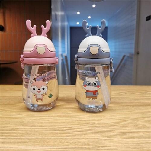 480ML Feeding Kids Toddler Newborn Baby Drink Cups Water Bottles Kids Drinking Sippy A Cup Infantil Drinker Copo with Cup Strap