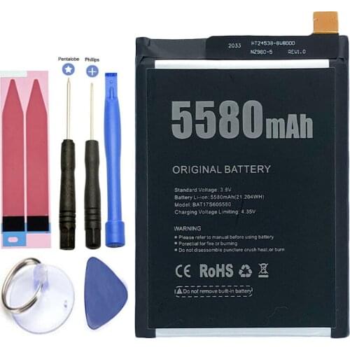 ISUNOO 5580mAh DOOGEE S60 Battery BAT17M15580 BAT17S605580 Backup Batteries for DOOGEE +Tools