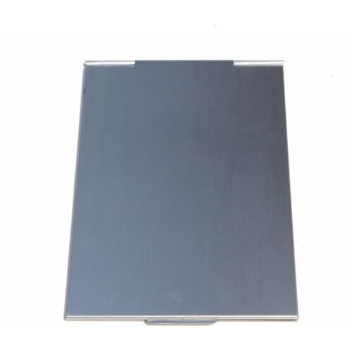 Big size rectangular single compact mirror in aluminium silver metal #M060F