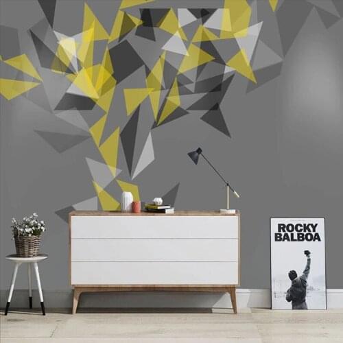 Custom Photo Wallpaper Modern Nordic 3D Stereo Geometric Triangle Mural Living Room Bedroom Abstract Art Background Wall Papers