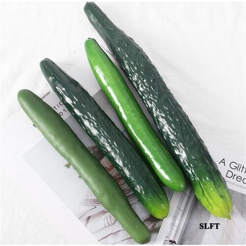 Kitchen cabinet hotel supermarket green grocery store shop decoration Simulation artificial vegetables fake cuke cucumber props